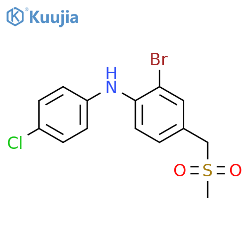 2-Bromo-N-(4-chlorophenyl)-4-((methylsulfonyl)methyl)aniline structure