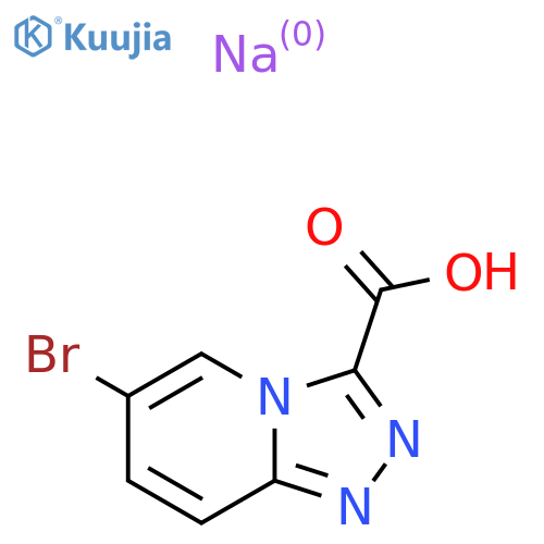 6-Bromo-[1,2,4]triazolo[4,3-a]pyridine-3-carboxylic acid;sodium salt structure