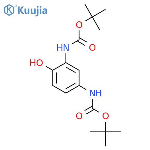 tert-butyl N-(5-{[(tert-butoxy)carbonyl]amino}-2-hydroxyphenyl)carbamate structure