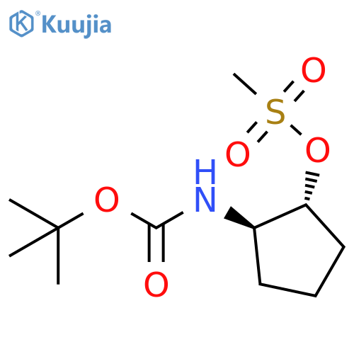 [trans-2-(tert-butoxycarbonylamino)cyclopentyl] methanesulfonate structure