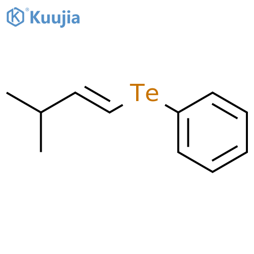 Benzene, [[(1E)-3-methyl-1-butenyl]telluro]- structure