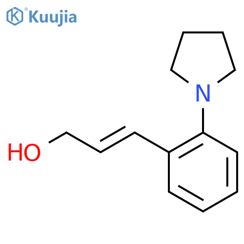3-2-(pyrrolidin-1-yl)phenylprop-2-en-1-ol structure