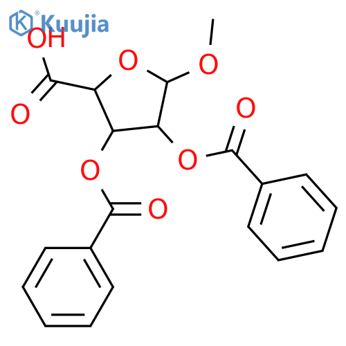 (2S,3S,4R,5R)-3,4-Bis(benzoyloxy)-5-methoxytetrahydrofuran-2-carboxylic Acid structure