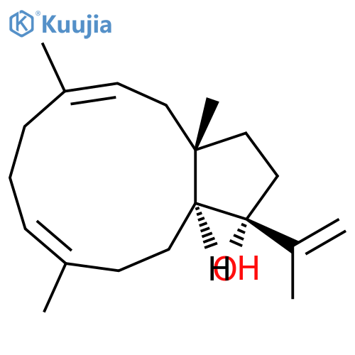 1-Cyclopentacycloundecenol,1,2,3,3a,4,7,8,11,12,12a-decahydro-3a,6,10-trimethyl-1-(1-methylethenyl)-,(1S,3aS,5E,9E,12aS)- structure