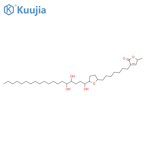 2(5H)-Furanone,5-methyl-3-[7-[tetrahydro-5-(1,4,5-trihydroxynonadecyl)-2-furanyl]heptyl]-(9CI) structure