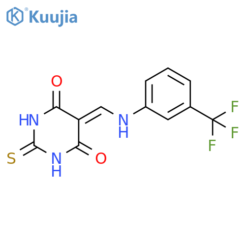 2-sulfanylidene-5-({[3-(trifluoromethyl)phenyl]amino}methylidene)-1,3-diazinane-4,6-dione structure