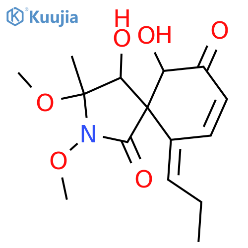 2-Azaspiro[4.5]dec-8-ene-1,7-dione, 4,6-dihydroxy-2,3-dimethoxy-3-methyl-10-propylidene-, [3α,4α,5β(6S*,10Z)]- (9CI) structure