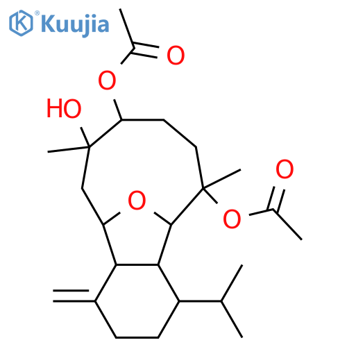 6,13-Epoxy-4(18)-eunicellene-8,9,12-triol; (6α,8α,9β,12β,13α)-form, 9,12-Di-Ac structure