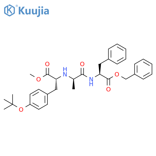 L-Phenylalanine,N-[N-[1-[[4-(1,1-dimethylethoxy)phenyl]methyl]-2-methoxy-2-oxoethyl]-D-alanyl]-,phenylmethyl ester, (R)- (9CI) structure