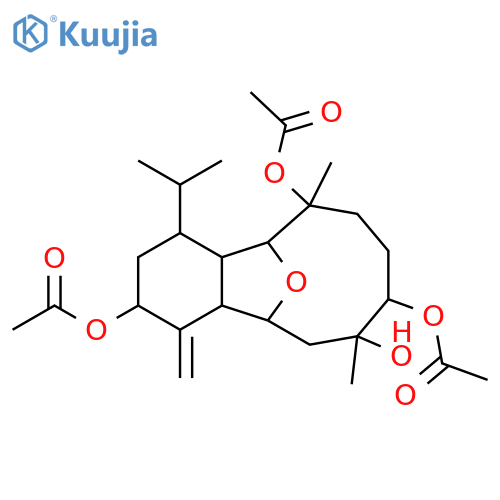 6,13-Epoxy-4(18)-eunicellene-3,8,9,12-tetrol; (3α,6α,8α,9β,12β,13α)-form, 3,9,12-Tri-Ac structure
