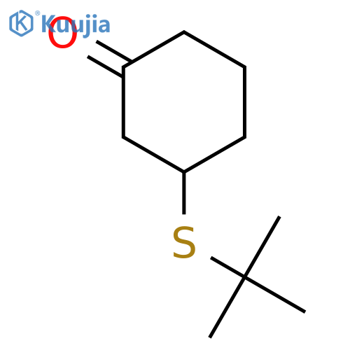 Cyclohexanone, 3-[(1,1-dimethylethyl)thio]- structure