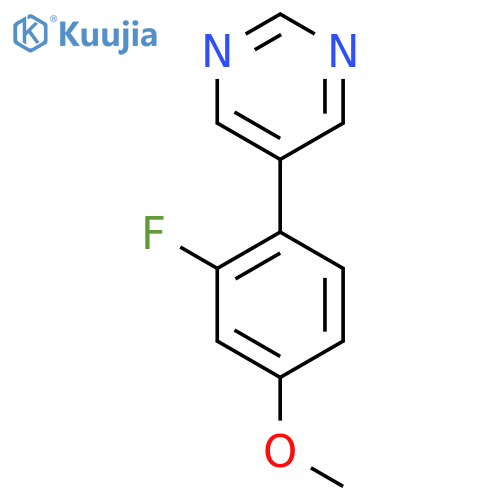 5-(2-fluoro-4-methoxyphenyl)pyrimidine structure