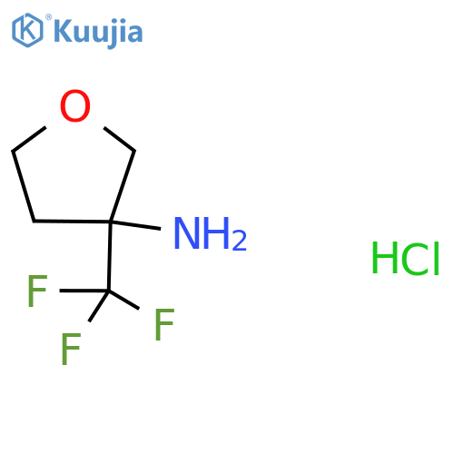 3-(Trifluoromethyl)oxolan-3-amine;hydrochloride structure