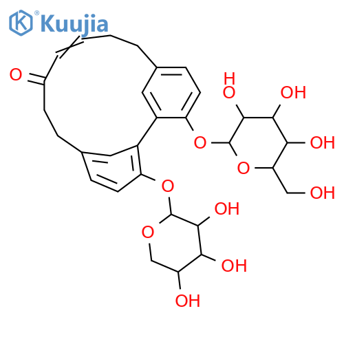 Alnusone; (E)-form, 2-O-α-L-Arabinopyranoside, 17-O-β-D-glucopyranoside structure