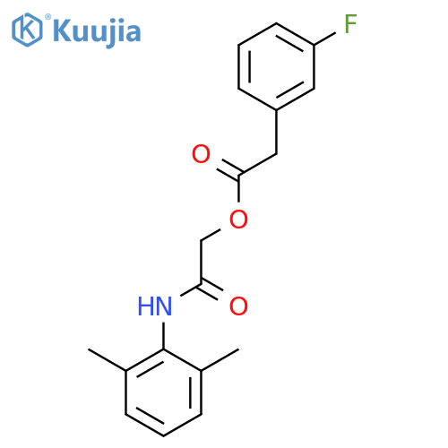 [(2,6-dimethylphenyl)carbamoyl]methyl 2-(3-fluorophenyl)acetate structure