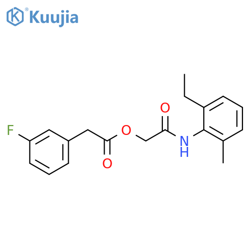 [(2-ethyl-6-methylphenyl)carbamoyl]methyl 2-(3-fluorophenyl)acetate structure