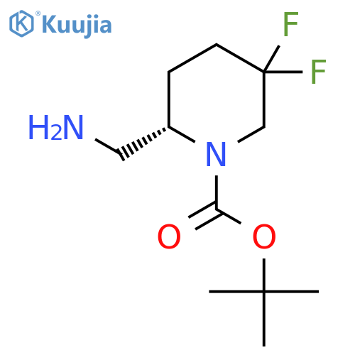 Tert-butyl (2S)-2-(aminomethyl)-5,5-difluoropiperidine-1-carboxylate structure
