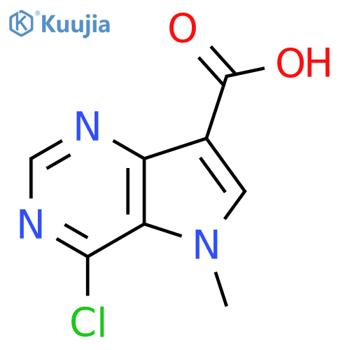 4-chloro-5-methyl-5H-pyrrolo[3,2-d]pyrimidine-7-carboxylic acid structure