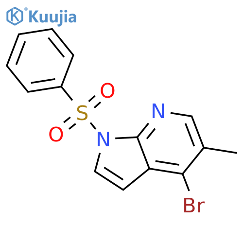 1-(benzenesulfonyl)-4-bromo-5-methyl-1H-pyrrolo[2,3-b]pyridine structure