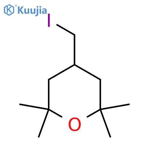 4-(iodomethyl)-2,2,6,6-tetramethyloxane structure
