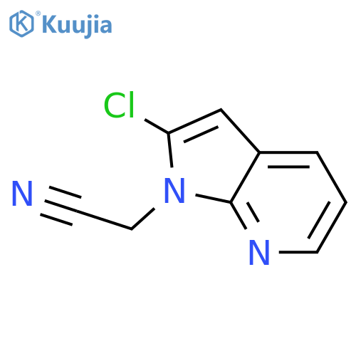 2-{2-chloro-1H-pyrrolo[2,3-b]pyridin-1-yl}acetonitrile structure