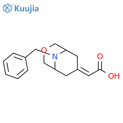 2-(9-benzyl-3-oxa-9-azabicyclo[3.3.1]nonan-7-ylidene)acetic acid structure