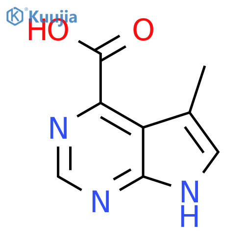 5-Methyl-7H-pyrrolo[2,3-d]pyrimidine-4-carboxylic acid structure