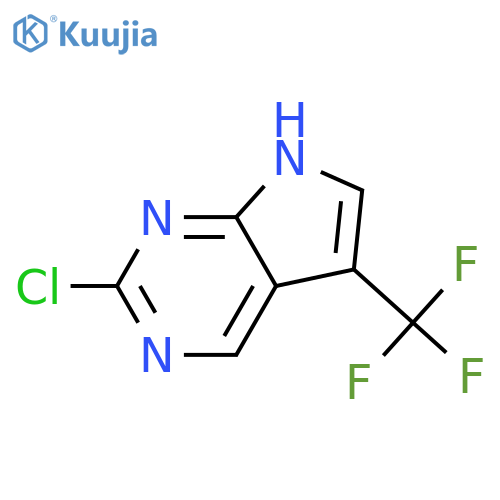 2-chloro-5-(trifluoromethyl)-7H-pyrrolo[2,3-d]pyrimidine structure