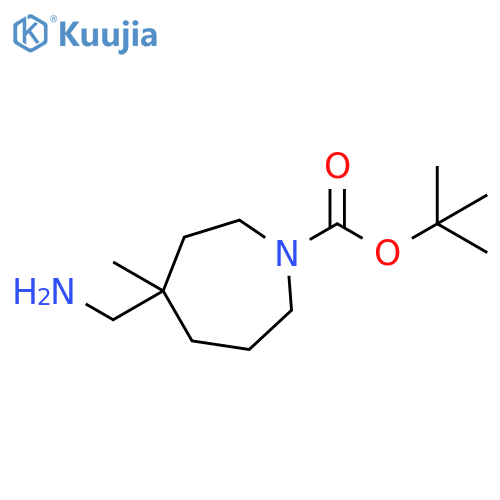 tert-butyl 4-(aminomethyl)-4-methylazepane-1-carboxylate structure