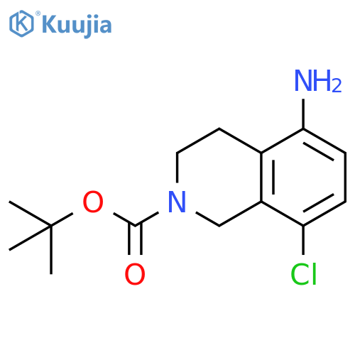 tert-butyl 5-amino-8-chloro-1,2,3,4-tetrahydroisoquinoline-2-carboxylate structure