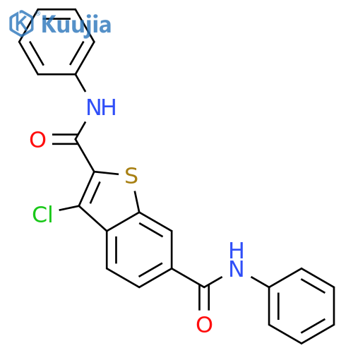 Benzo[b]thiophene-2,6-dicarboxamide, 3-chloro-N,N'-diphenyl- structure