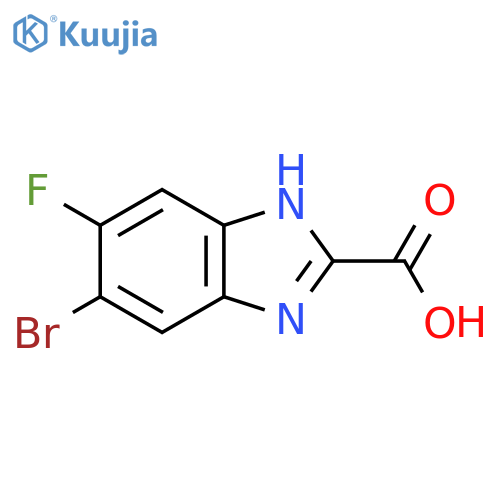 5-bromo-6-fluoro-1H-1,3-benzodiazole-2-carboxylic acid structure
