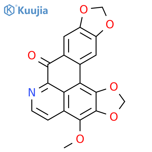 Bis[1,3]dioxolo[4,5]benzo[1,2,3-de:1',2'-g]quinolin-8-one,4-methoxy- structure