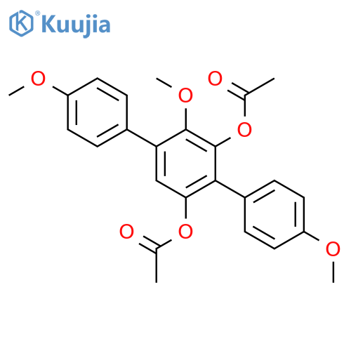 [1,1':4',1''-Terphenyl]-2',6'-diol,3',4,4''-trimethoxy-, diacetate (9CI) structure