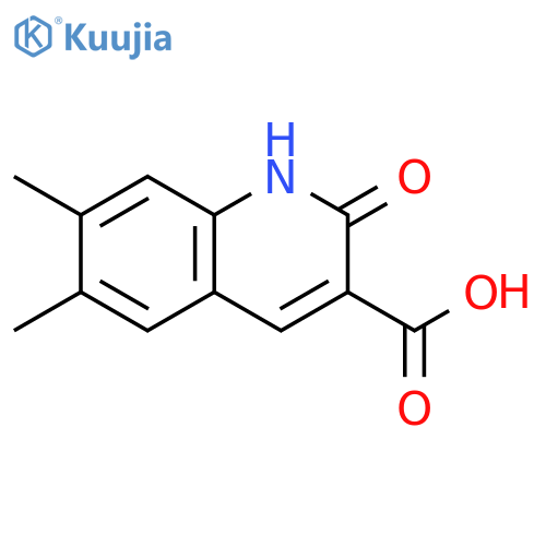 2-Hydroxy-6,7-dimethyl-quinoline-3-carboxylic acid structure