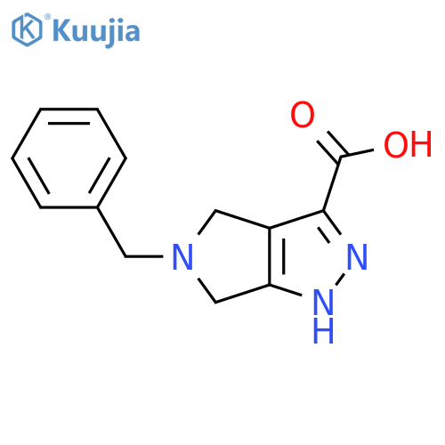 5-Benzyl-1,4,5,6-tetrahydropyrrolo[3,4-c]pyrazole-3-carboxylic acid structure