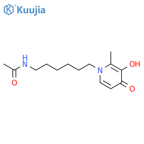 CC(=O)Nccccccn1C=CC(=O)C(O)=C1C structure
