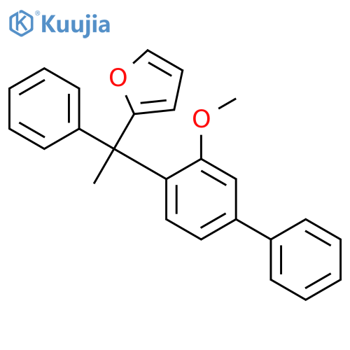 Furan, 2-[(1S)-1-(3-methoxy[1,1-biphenyl]-4-yl)-1-phenylethyl]- structure