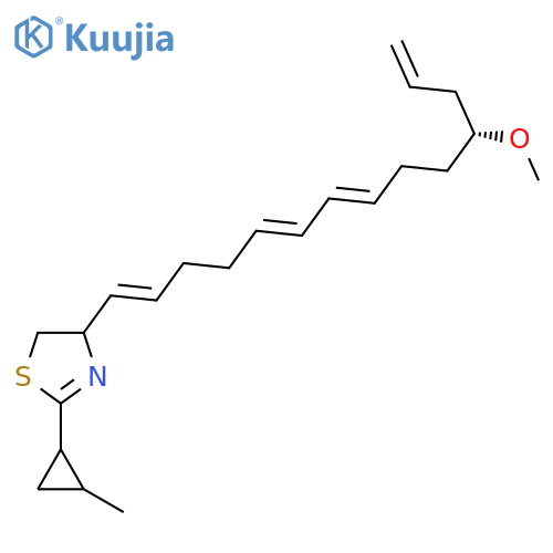 Thiazole,4,5-dihydro-4-[(1Z,5E,7E,11R)-11-methoxy-1,5,7,13-tetradecatetraen-1-yl]-2-[(1R,2S)-2-methylcyclopropyl]-,(4R)-rel-(+)- structure
