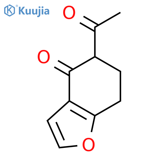 5-acetyl-4,5,6,7-tetrahydro-1-benzofuran-4-one structure