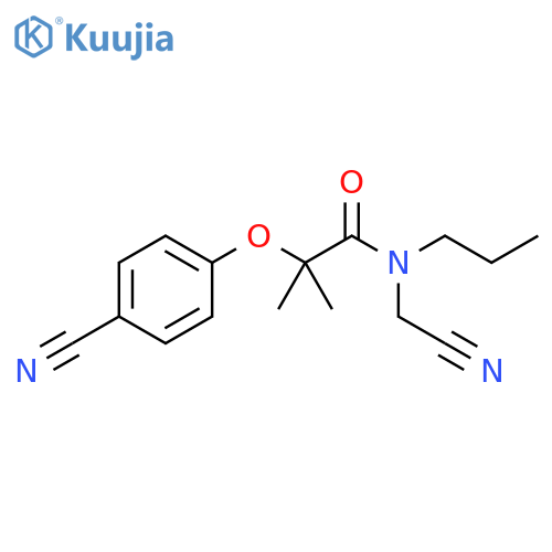 N-(Cyanomethyl)-2-(4-cyanophenoxy)-2-methyl-N-propylpropanamide structure