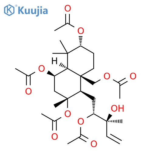 1,3,7-Naphthalenetriol, 4-[(2R,3S)-2-(acetyloxy)-3-hydroxy-3-methyl-4-pentenyl]-4a-[(acetyloxy)methyl]decahydro-3,8,8-trimethyl-, 1,3,7-triacetate, (1R,3R,4R,4aR,7R,8aR)- (9CI) structure