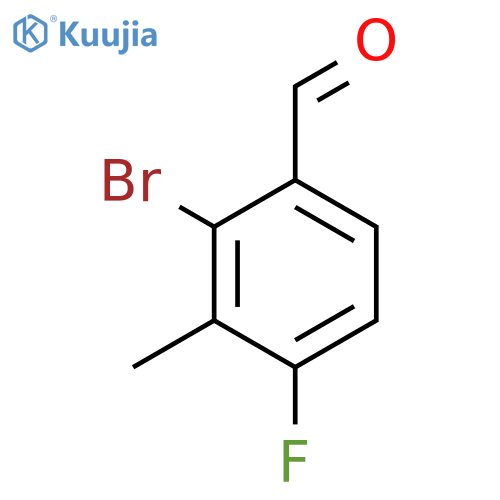 2-Bromo-4-fluoro-3-methylbenzaldehyde structure