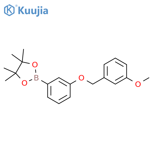1,3,2-Dioxaborolane, 2-[3-[(3-methoxyphenyl)methoxy]phenyl]-4,4,5,5-tetramethyl- structure