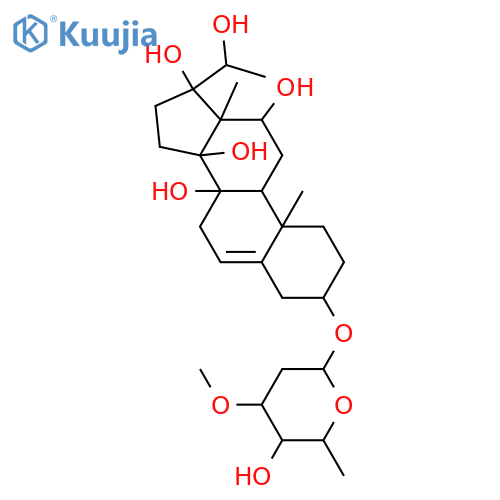 Pregn-5-ene-3,8,12,14,17,20-hexol; (3β,12β,14β,17βOH,20S)-form, 3-O-(2,6-Dideoxy-3-O-methyl-β-D-ribo-hexopyranoside) structure