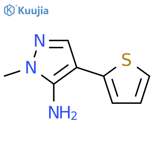1-methyl-4-(thiophen-2-yl)-1H-pyrazol-5-amine structure