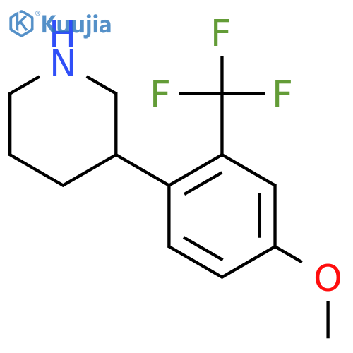 3-4-methoxy-2-(trifluoromethyl)phenylpiperidine structure