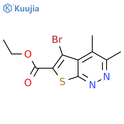 Ethyl 5-bromo-3,4-dimethylthieno[2,3-c]pyridazine-6-carboxylate structure