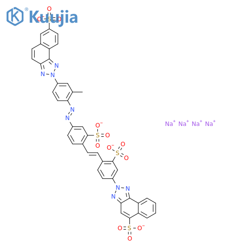 2H-Naphtho[1,2-d]triazole-5-sulfonicacid,2-[4-[2-[4-[2-[2-methyl-4-(7-sulfo-2H-naphtho[1,2-d]triazol-2-yl)phenyl]diazenyl]-2-sulfophenyl]ethenyl]-3-sulfophenyl]-,sodium salt (1:4) structure