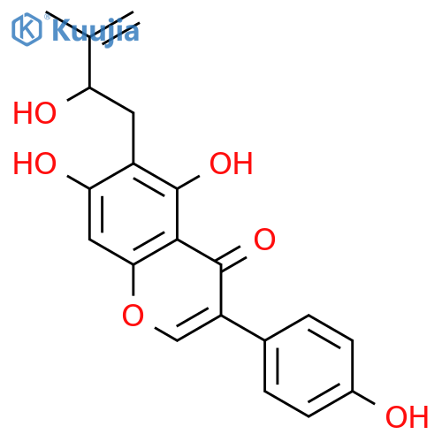 4H-1-Benzopyran-4-one,5,7-dihydroxy-6-(2-hydroxy-3-methyl-3-buten-1-yl)-3-(4-hydroxyphenyl)- structure